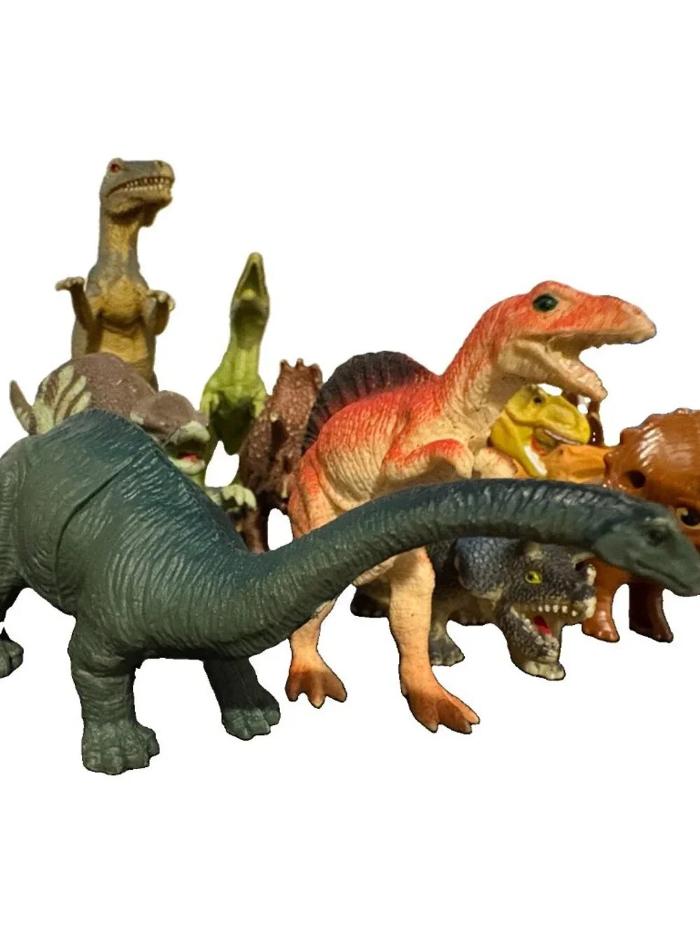 Mixed Lot of 13 Plastic Dinosaurs Toy Figures